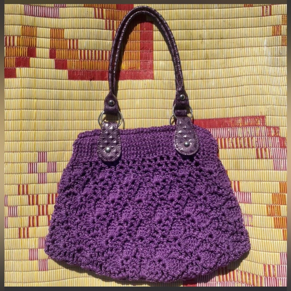 Purple Crochet Women's Bag